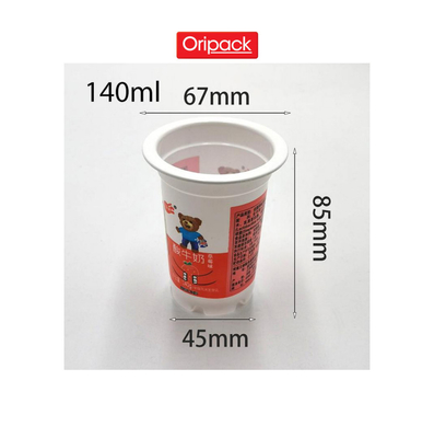 Plastikschale 140ml pp. für Jogurt mit Foliendeckel