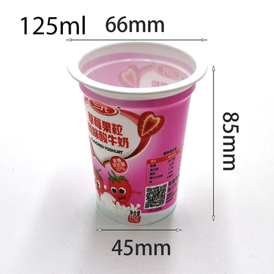 eco schrumpft freundlicher Plastikschalen Plastik 125ml Eiscreme-Behälter-Jogurt-Schale