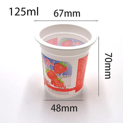 Verpackenschale des kundenspezifischen eco freundlichen 125ml pp. materiellen Plastikmilch-Joghurts