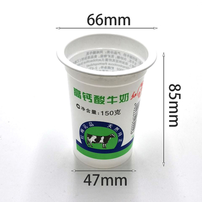 Weiße Schale des Grades 180ML pp. Nahrungsmittelfür Verpackenmilch/Jogurt/Saft mit Foliendeckeldichtung