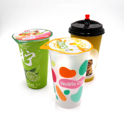 Milch-Tee-Plastikschalen 360ml 700ml mit kalten Schalen Logo Printed Milkshake Clear Frosteds