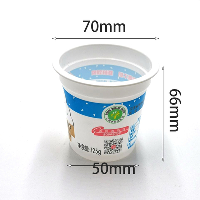 2,75&quot; umweltfreundlicher Plastikweißer Jogurt-Topf der schalen-125ml Wegwerf