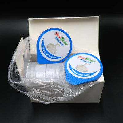 gestempelschnittene 75.5mm vereiteln Jogurt-Deckel-recyclebare Antisäure Lidding VMPET