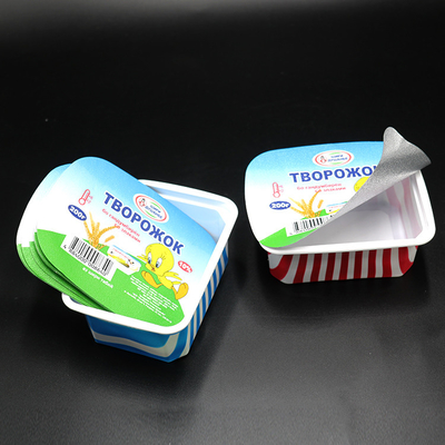 PET-LDPE-Jogurt-Folien-Deckel 3.6in bis 4.7in Soem Druck-Logo Foil Heat Seal Lids