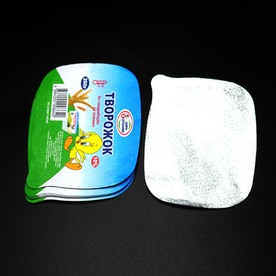 88mm 76mm grüne Aluminiumfolie-Deckel für Jogurt CPP-Heißsiegelfähigkeit PS-Schale