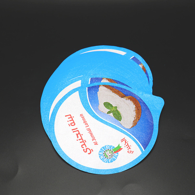 Folien-Deckel PVC der Jogurt-Schalen-144mm lackieren vor geschnittenes 90 Mikrometer für Eiscreme-Behälter