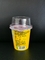 150 ml Plastik-Joghurt-Tasse mit Folien- und Plastikdeckel