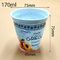 Wegwerfplastikjoghurtschalen der schale 170ml mit Schalen des Deckelgefrorenen joghurts
