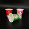Geruchlose Wegwerf125g eiscreme-weiße Plastikkaffeetassen mit Deckeln für kalte Getränke